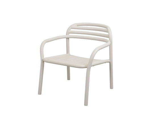 Bliss loungefåtölj, stapelbar Sand, aluminium