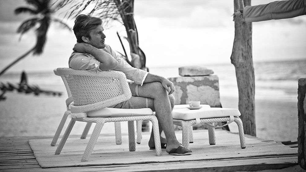 Seashell solsäng vit 