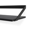 Ribbon hylla 140x20 cm svart ek/svart metall