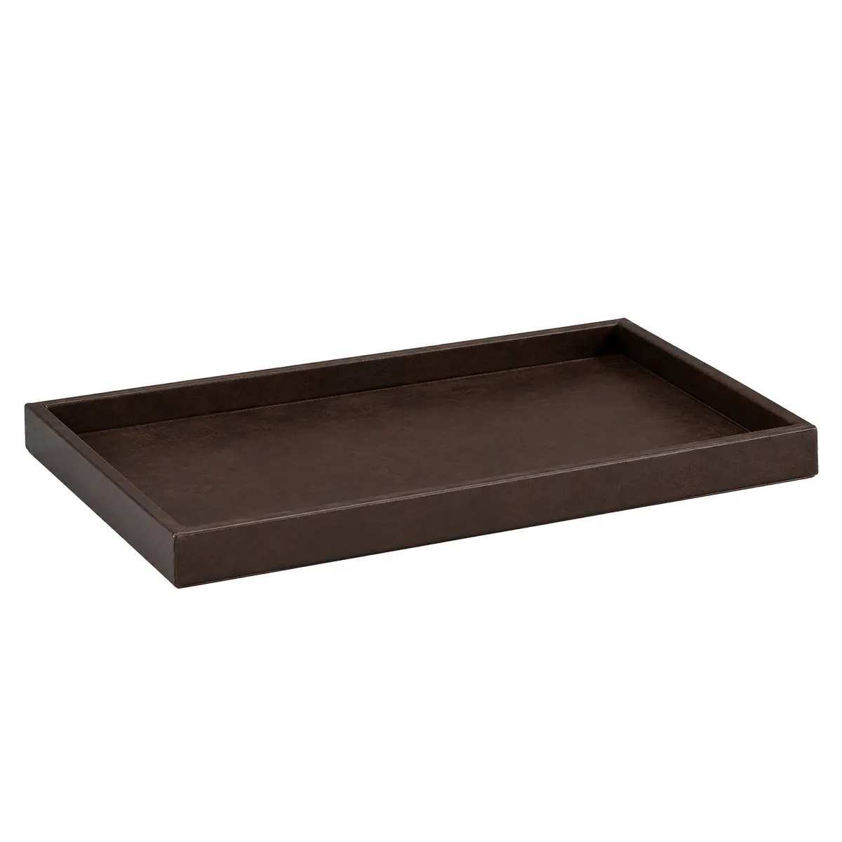 Dekorationsbricka i läder Montero S Deep brown