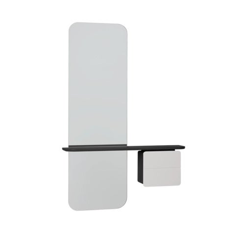 One More Look Spegel Svart ek/ Nuance Mist