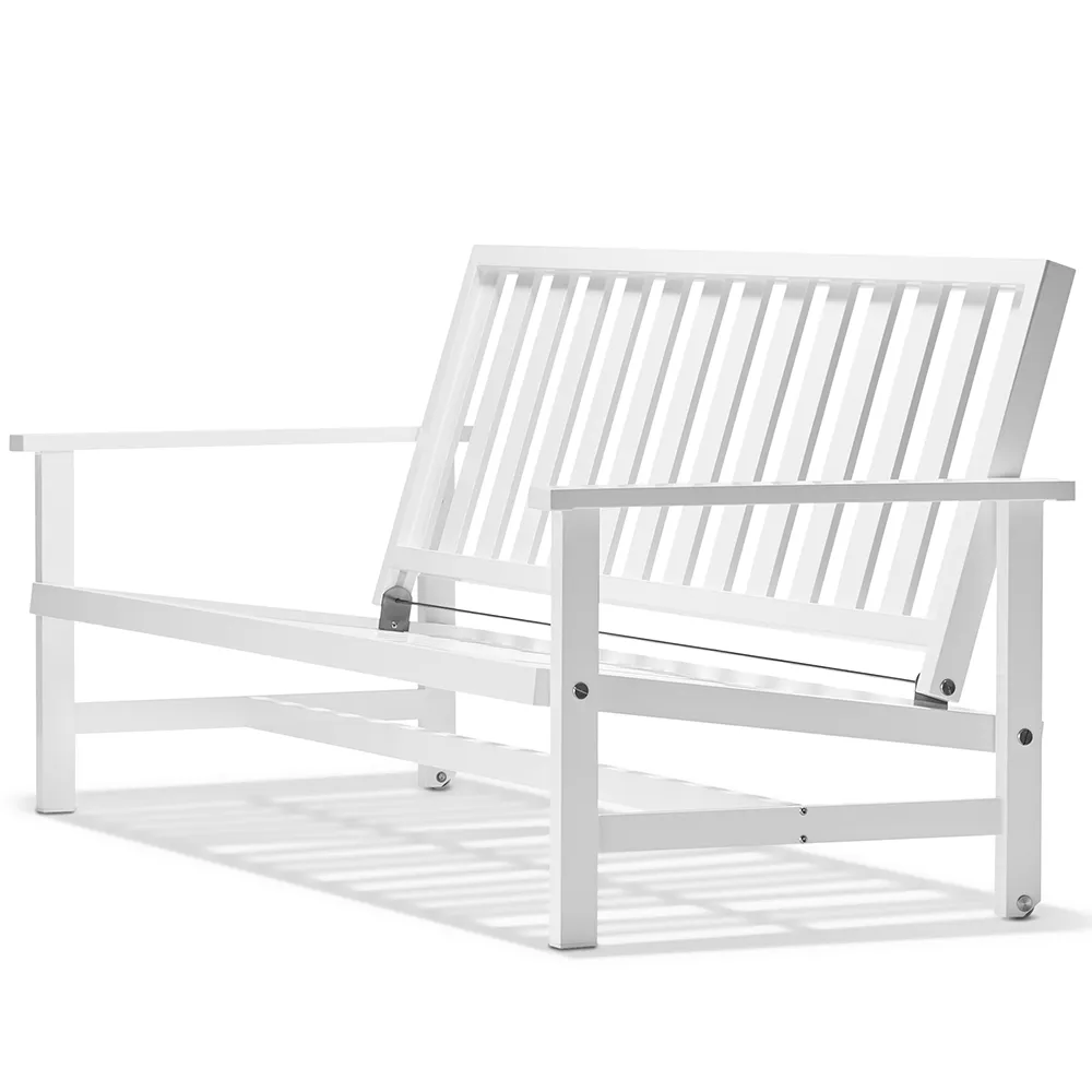 Soffa 3-Sits Vit Alu 