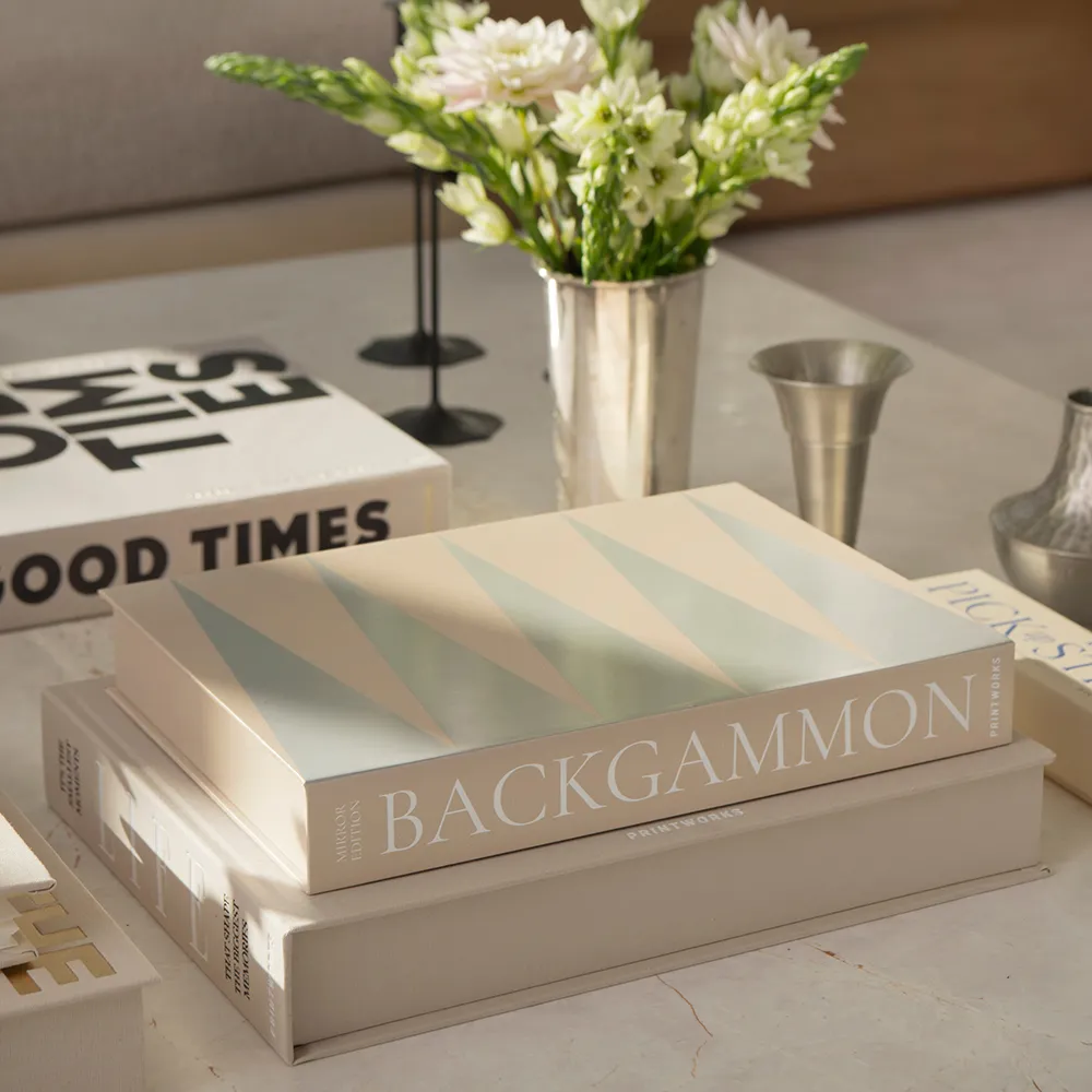 Classic – Spegelbackgammon, beige/clear