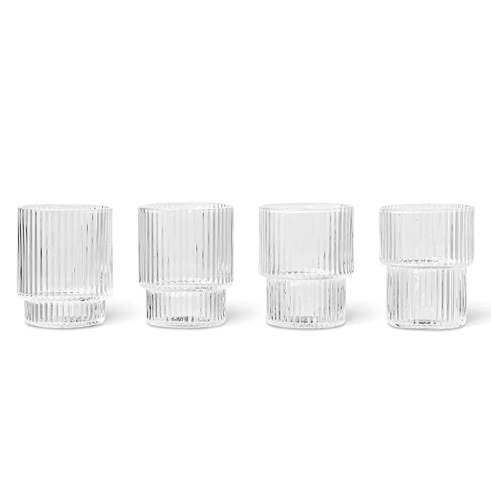 Ripple Små Glas 4-pack - Clear