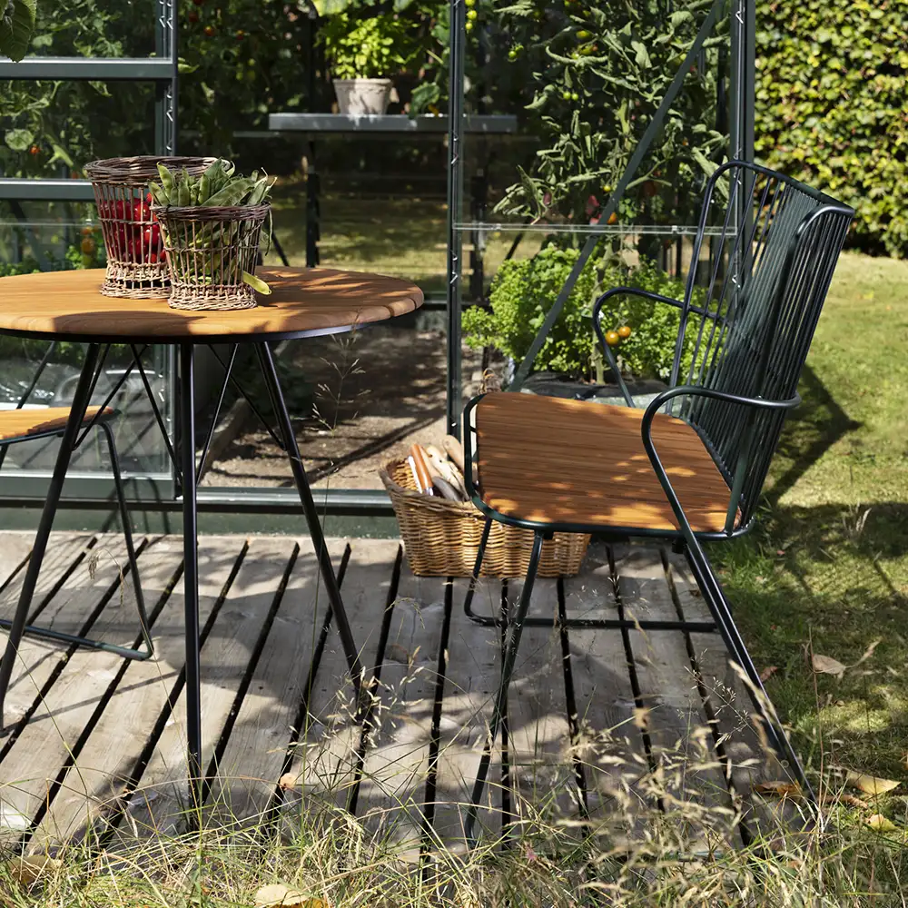 Paon soffa vit / taupe stål