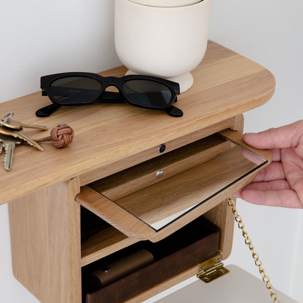 One More Look Spegel Ek/Forest Green