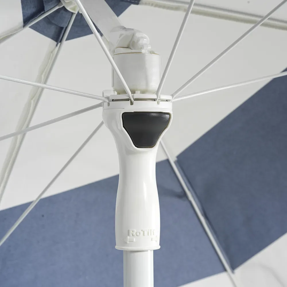 Follina strandparasoll 180 cm Blå-vitrandigt