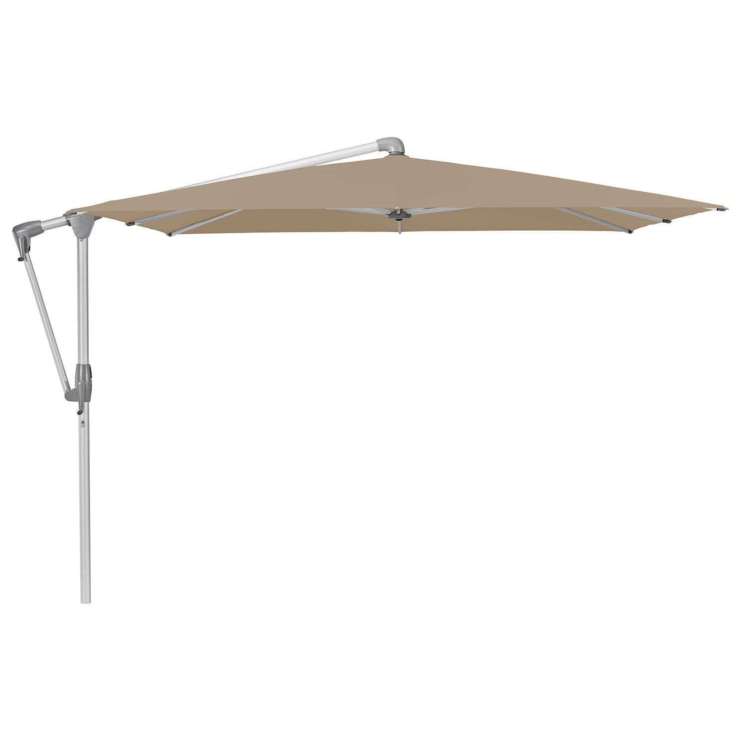 Glatz Sunwing Casa frihängande parasoll 300×240 cm kat.5 anodizerad alu / 650 camel