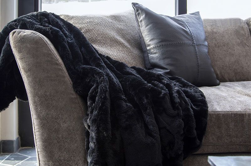 Kuddfodral Leia Stripe Grey 60x40 cm