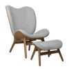 A Conversation Piece Ottoman Fotpall Dark Oak/Sterling