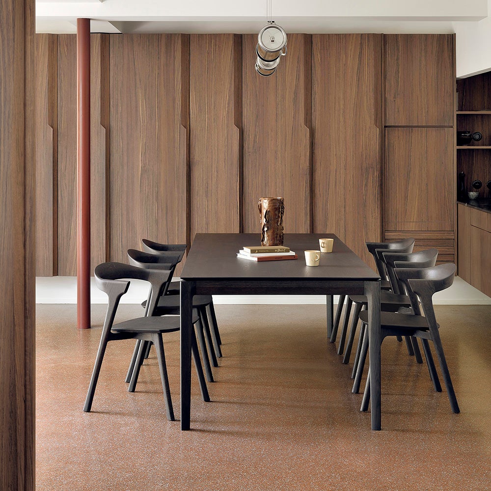 Bok Matbord 80x140 cm Brunlackad ek