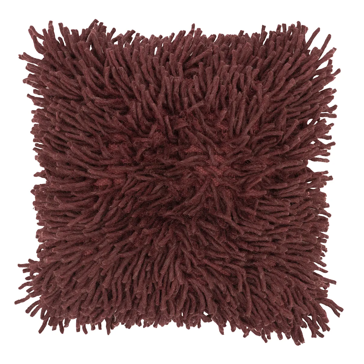 Prydnadskudde i bomull Moppy Burgundy 50x50 cm