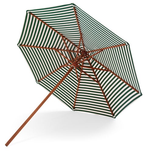 Messina Parasoll Ø300 Dark Green Stripe