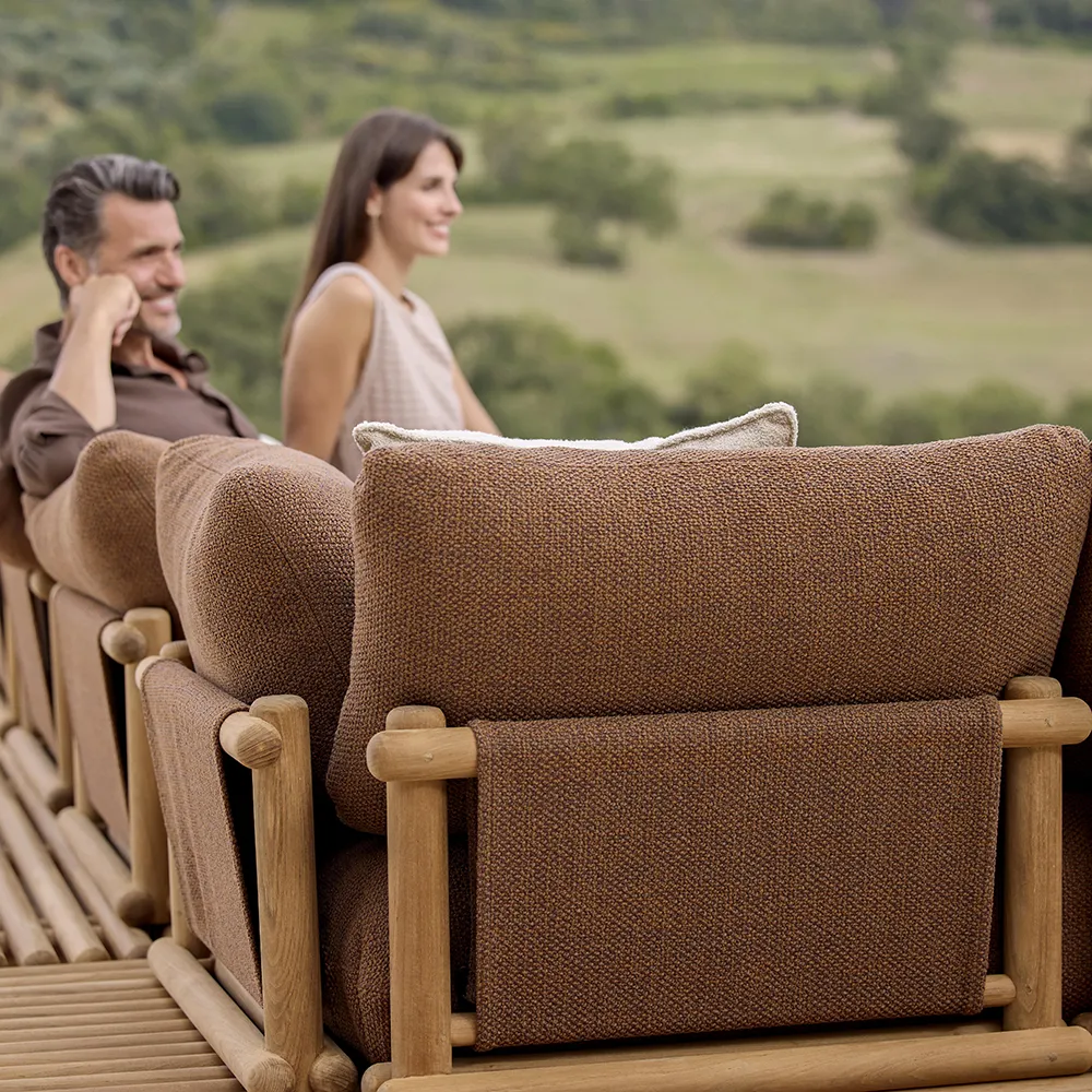 Sticks hörnsoffa Teak/umber brown