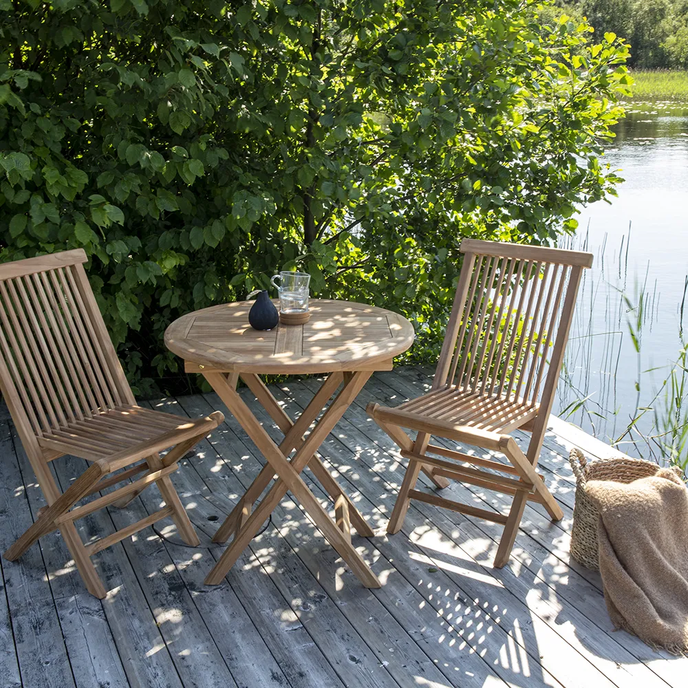 Kenya Matstol Teak 2-pack