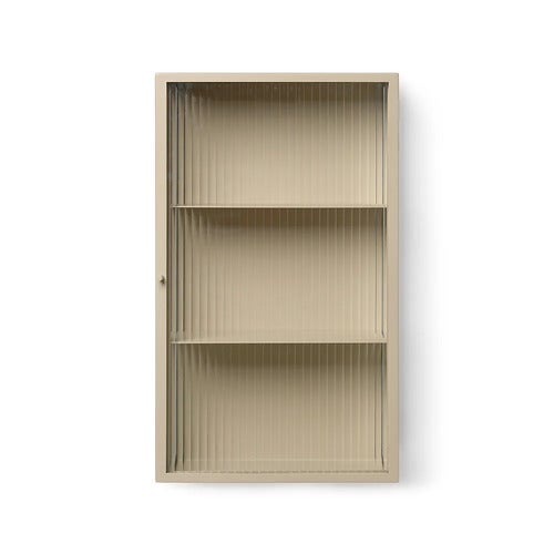 Haze Vägghängt Skåp - Reeded Glass - Cashmere
