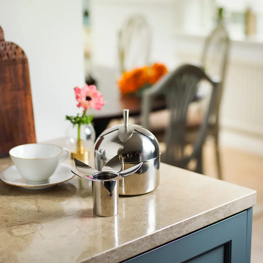 Blad Kaffe och Te Burk Steel Small