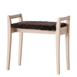 Meja Pall Vitoljad Ek/Fårskinn Brun