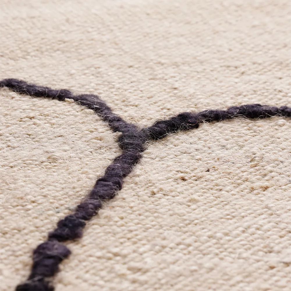 Handvävd Matta i Jute Gesso Off-White 140x200 cm