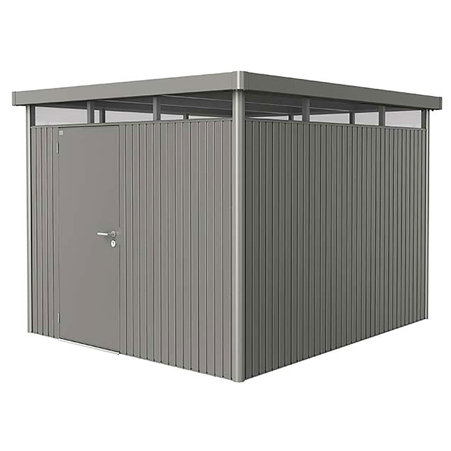 Highline trädgårdsskjul storlek h5 metallic kvarts-grå