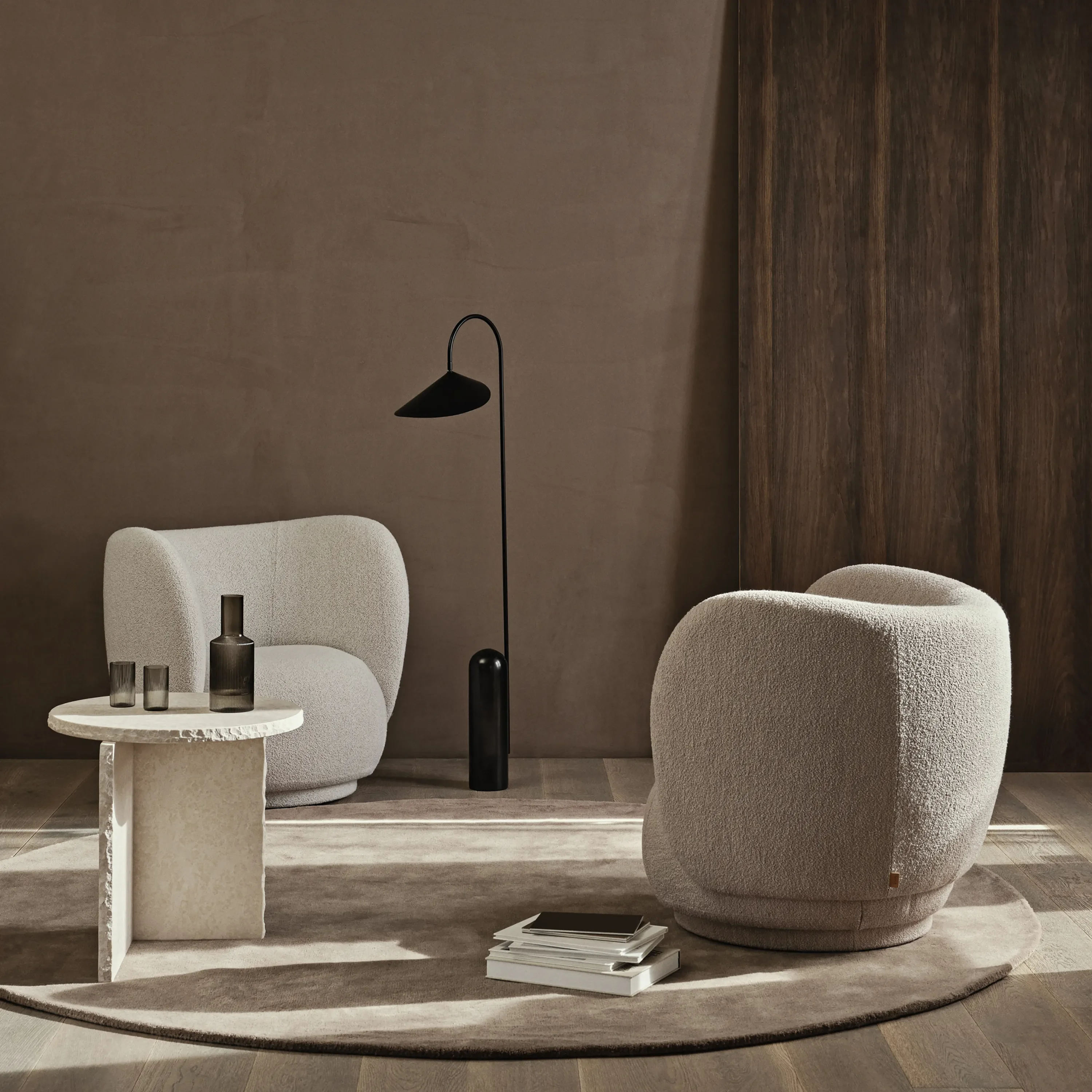 Stille Tufted Rug - Ø240 - Ash Brown