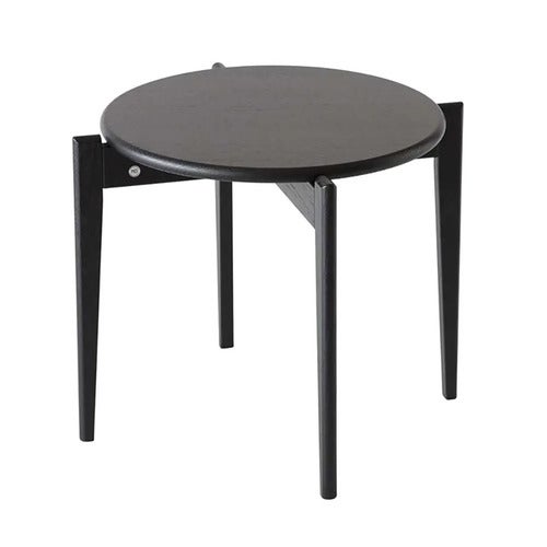 Tilia Soffbord Ø51 cm Svartbetsad Ek