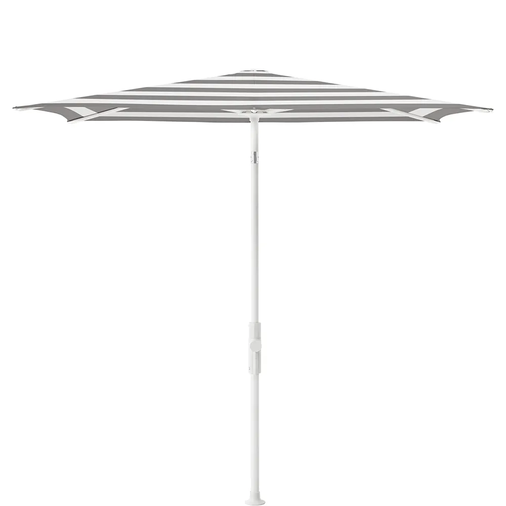 Glatz Twist parasoll 210×150 cm matt white Kat.5 570 Steel Stripe