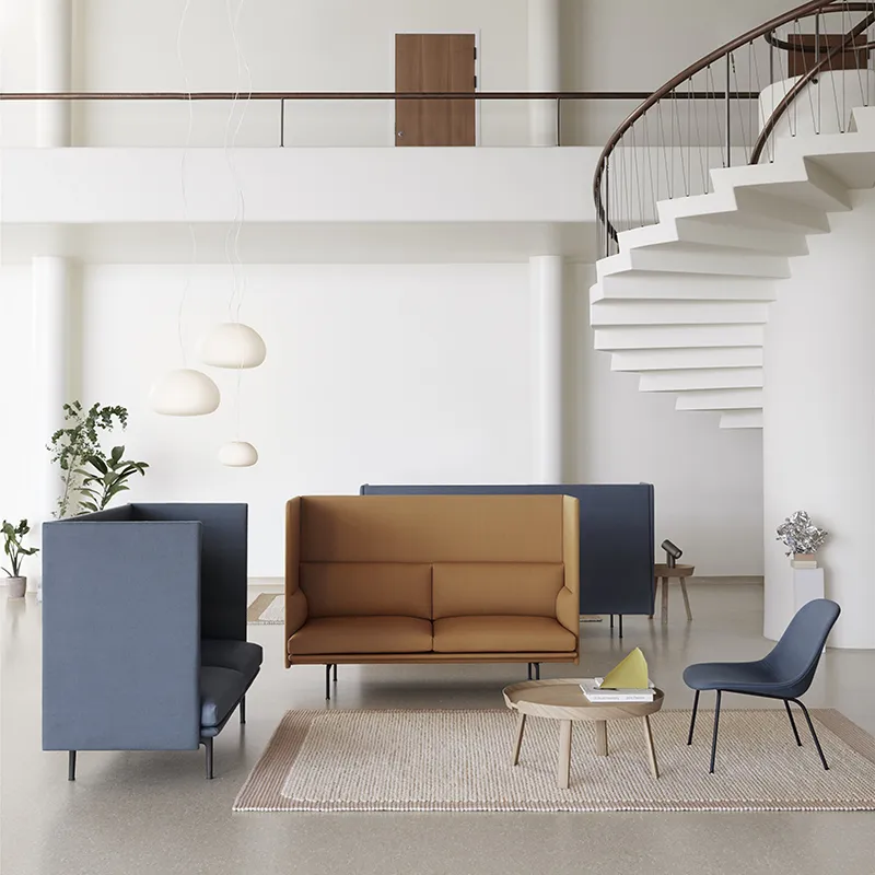 Fiber Lounge Chair Tube Base - Divina 154 Anthracite Black