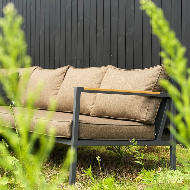 Cap hörnsoffa Stor Anthracite / Brown 