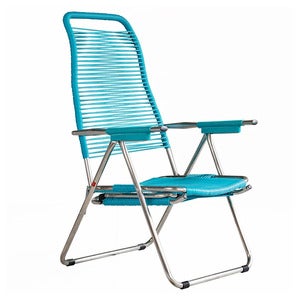 Spaghetti solstol matt turquoise aluminium