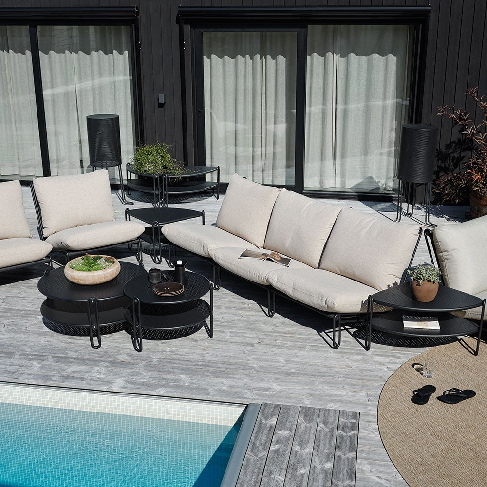 Blixt soffbord 65  cm svart 