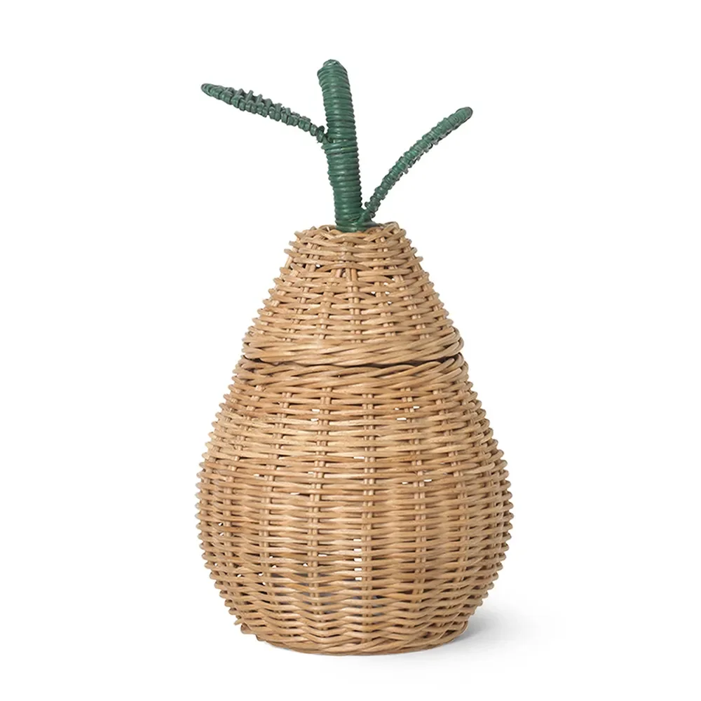 Pear flätad förvaringskorg liten