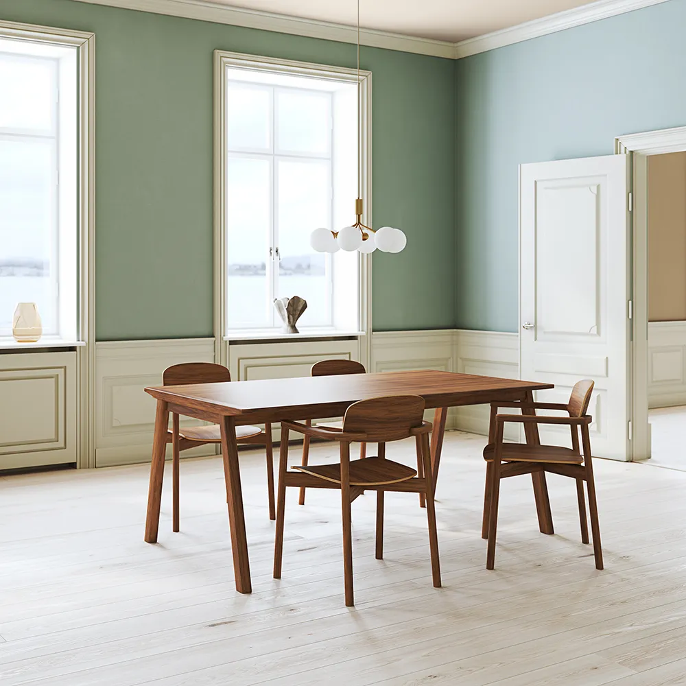 SM140 Matbord 100x174 cm Lackerad Valnöt 