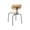 Curious Matstol Ek/Svart Metall Teddy White