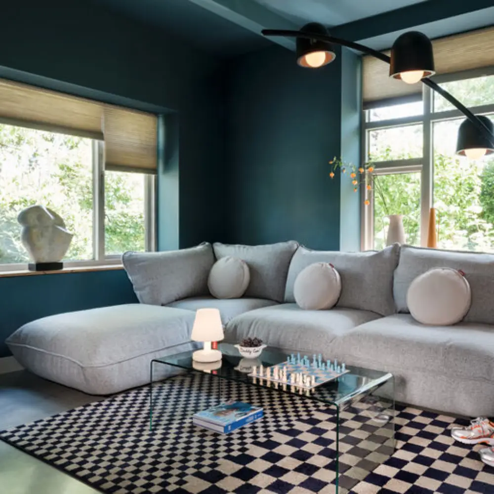 sumo fotpall boucle recycled grey