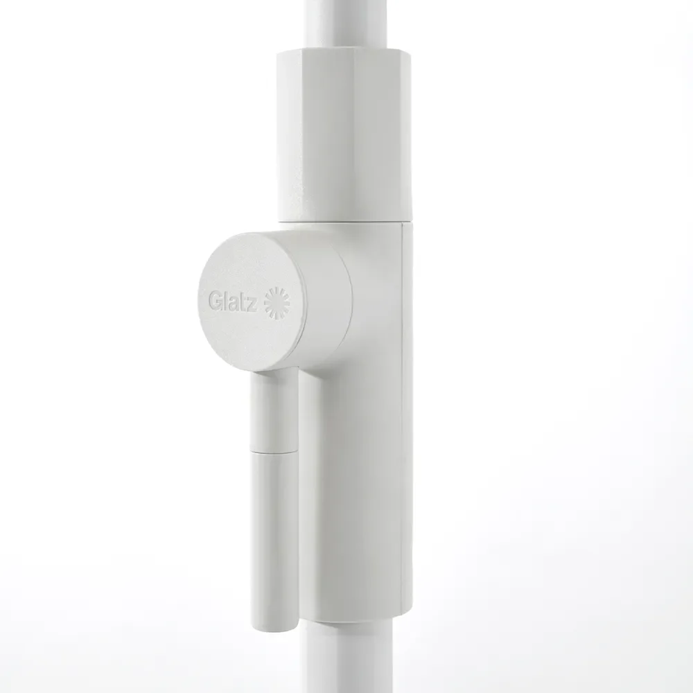 Twist 270 cm parasoll matt white Kat.5 665 Chrome