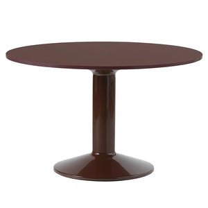 Midst matbord 120 cm - Dark Red Linoleum Dark Red