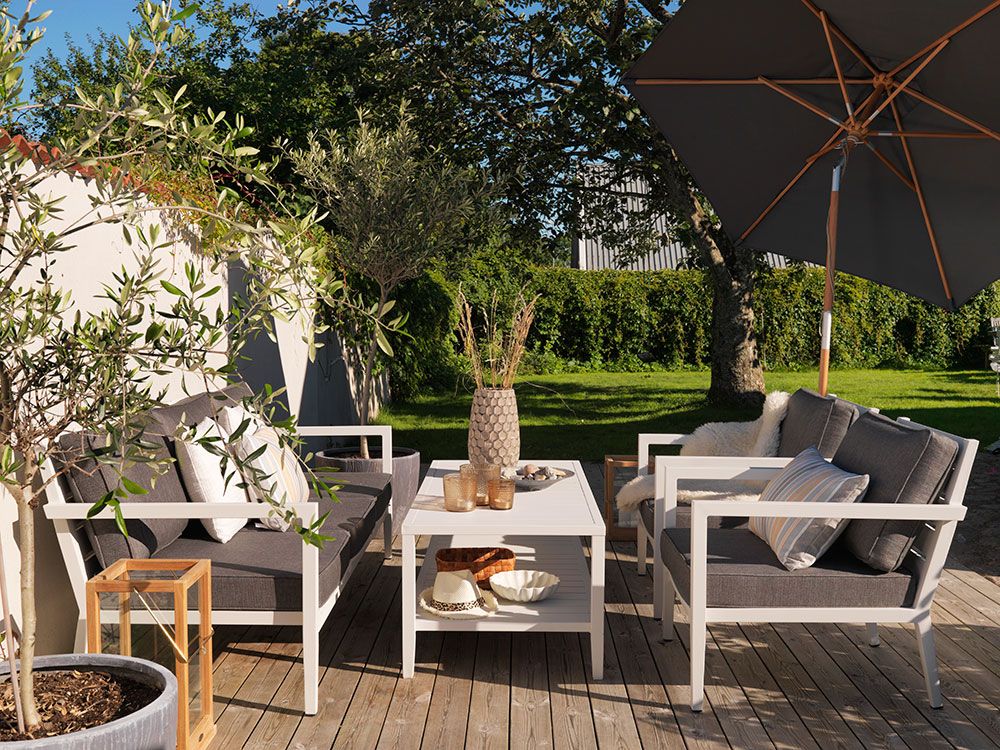 Chelles soffbord 90x90  cm svart 