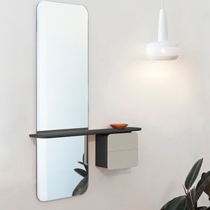 One More Look Spegel Svart ek/Pearl White