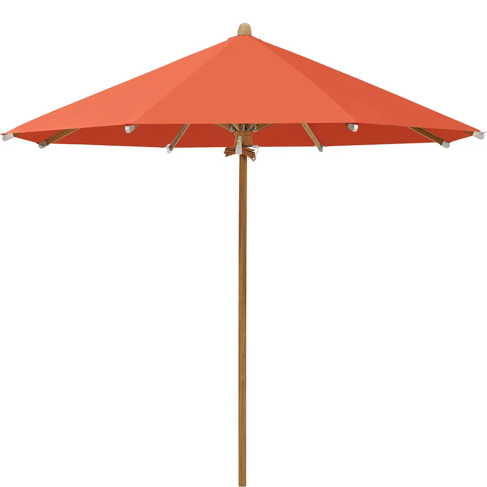 Glatz Teakwood parasoll 300 cm Kat.5 660 Papaya