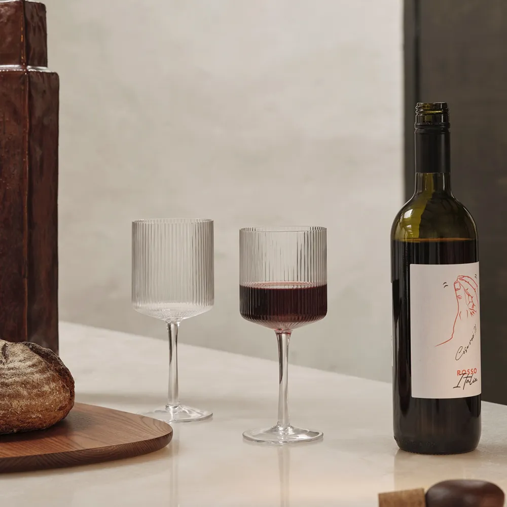 Ripple Rödvinsglas 2-pack - Clear