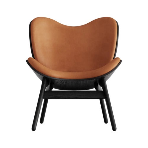 A Conversation Piece Loungestol Black Oak/Hope Leather Cognac
