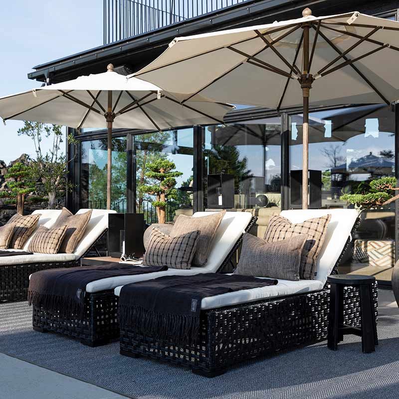 Solsäng Orlando Classic Konstrotting Svart exkl dyna