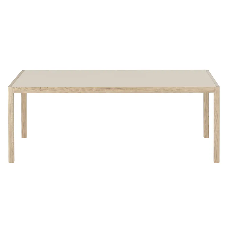 Workshop Table 92x200 cm - Warm Grey Linoleum Oak