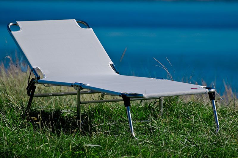 Amigo solsäng orange aluminium/textilene 