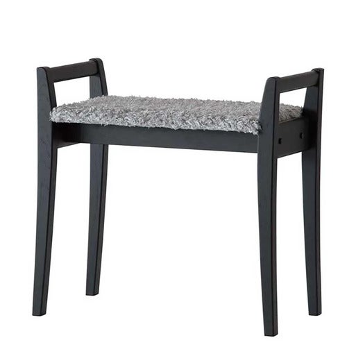 Meja Pall Svartbetsad Ek/Fårskinnslook Ljusgrå