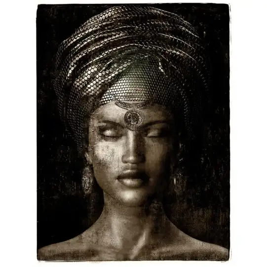 Väggdekor Glamour girl sepia 80x120 cm