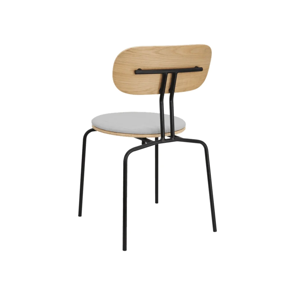 Curious Matstol Ek/Svart Metall Sterling