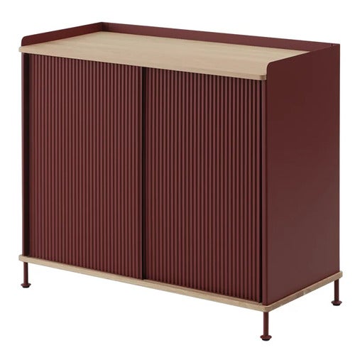 Enfold Sideboard 100 x 45 cm  - Oiled oak Deep Red