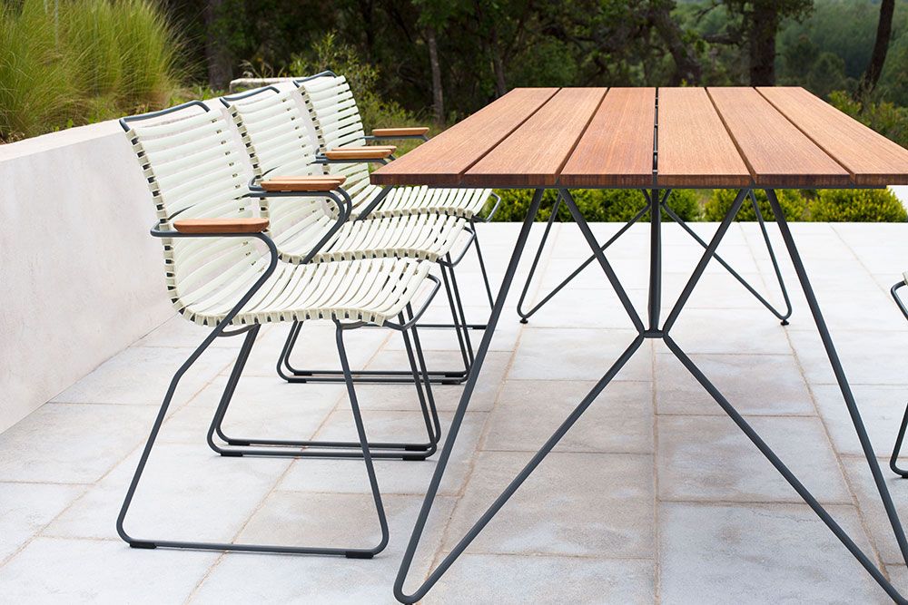 Sketch matbord grå 88x160 cm bambu